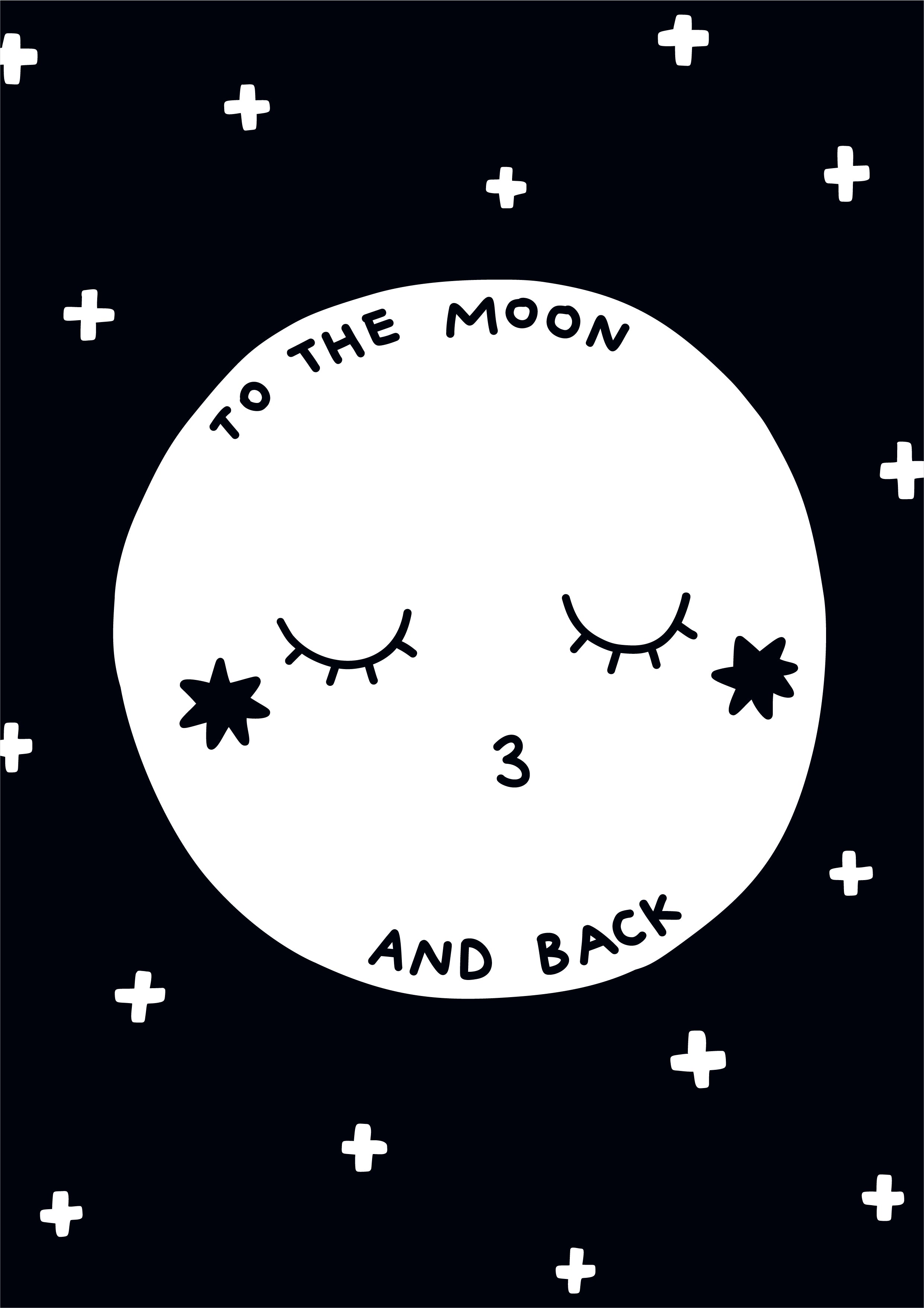 To The Moon - Modern Wall Art - Olli+Lime
